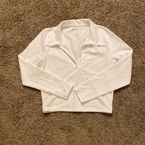 Cotton Seamless Cropped Polo